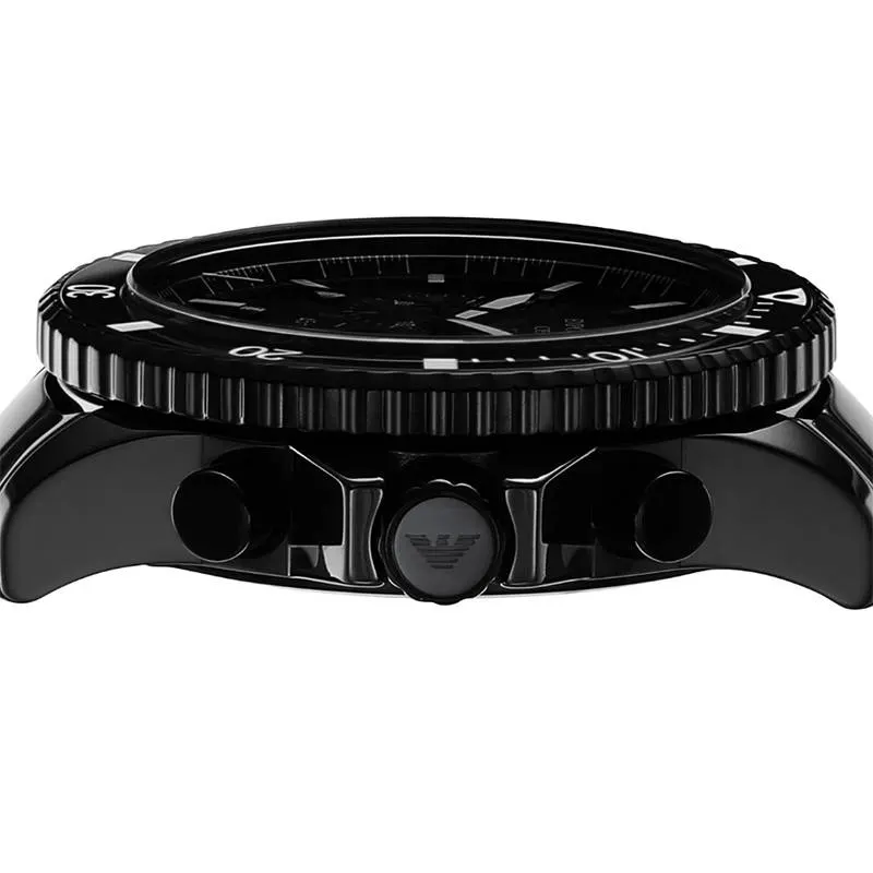 Emporio Armani World Explorer Black Dial Men's Watch- AR70010